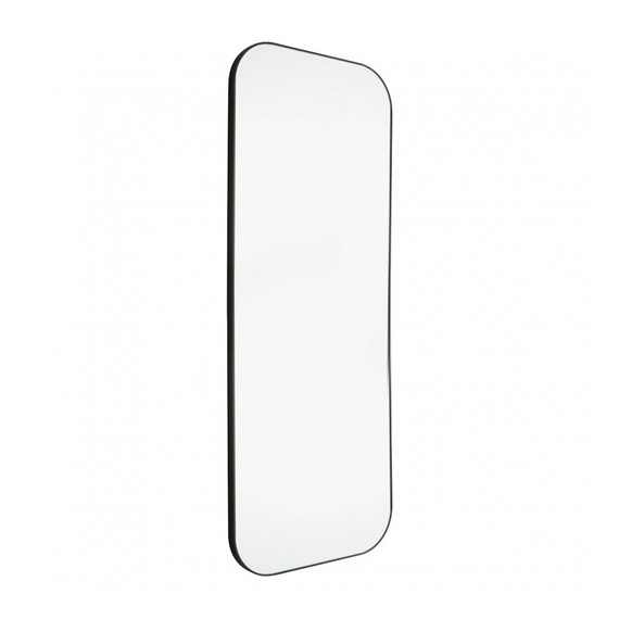 Дизайнерское настенное зеркало Glass Memory Evolve в металлической раме черного цвета